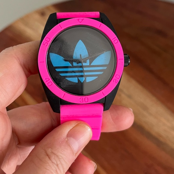 Adidas Santiago Unisex Silicon Watch-Hot Pink - Picture 1 of 3
